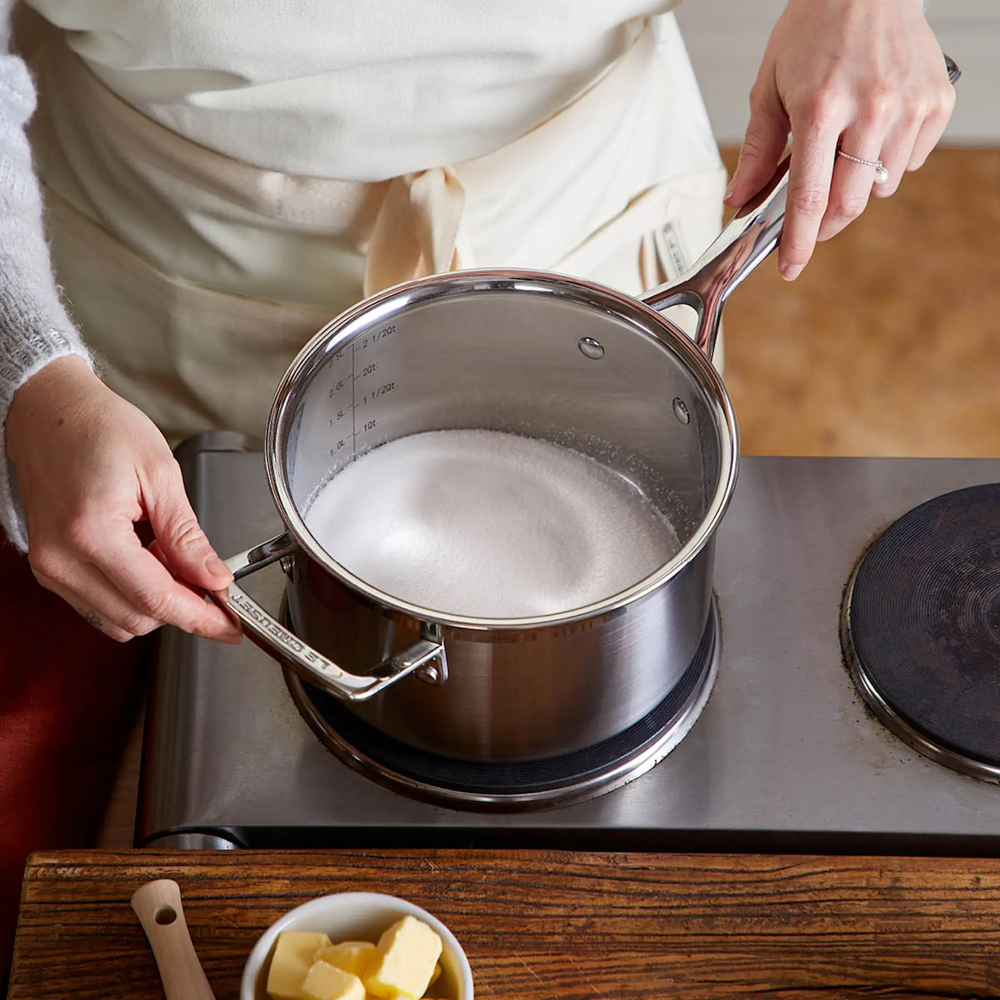 Le Creuset 3-Ply kasserolle med lokk 16 cm 1,9L