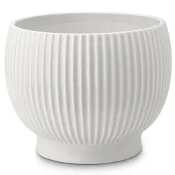 Knabstrup Keramik Knabstrup Kukkaruukku uritettu 16,5 cm Valkoinen