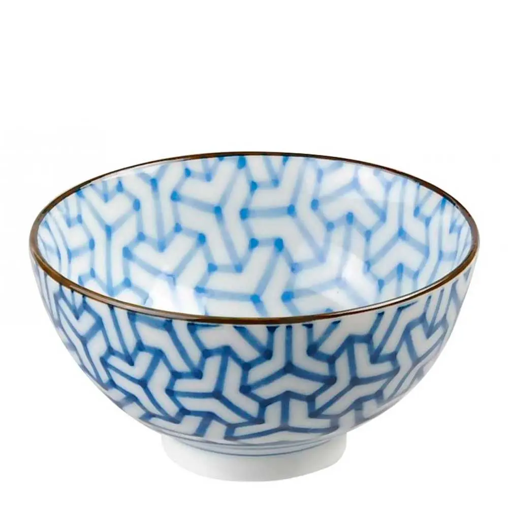 Mixed bowls skål 12 cm blå/hvit mønster D