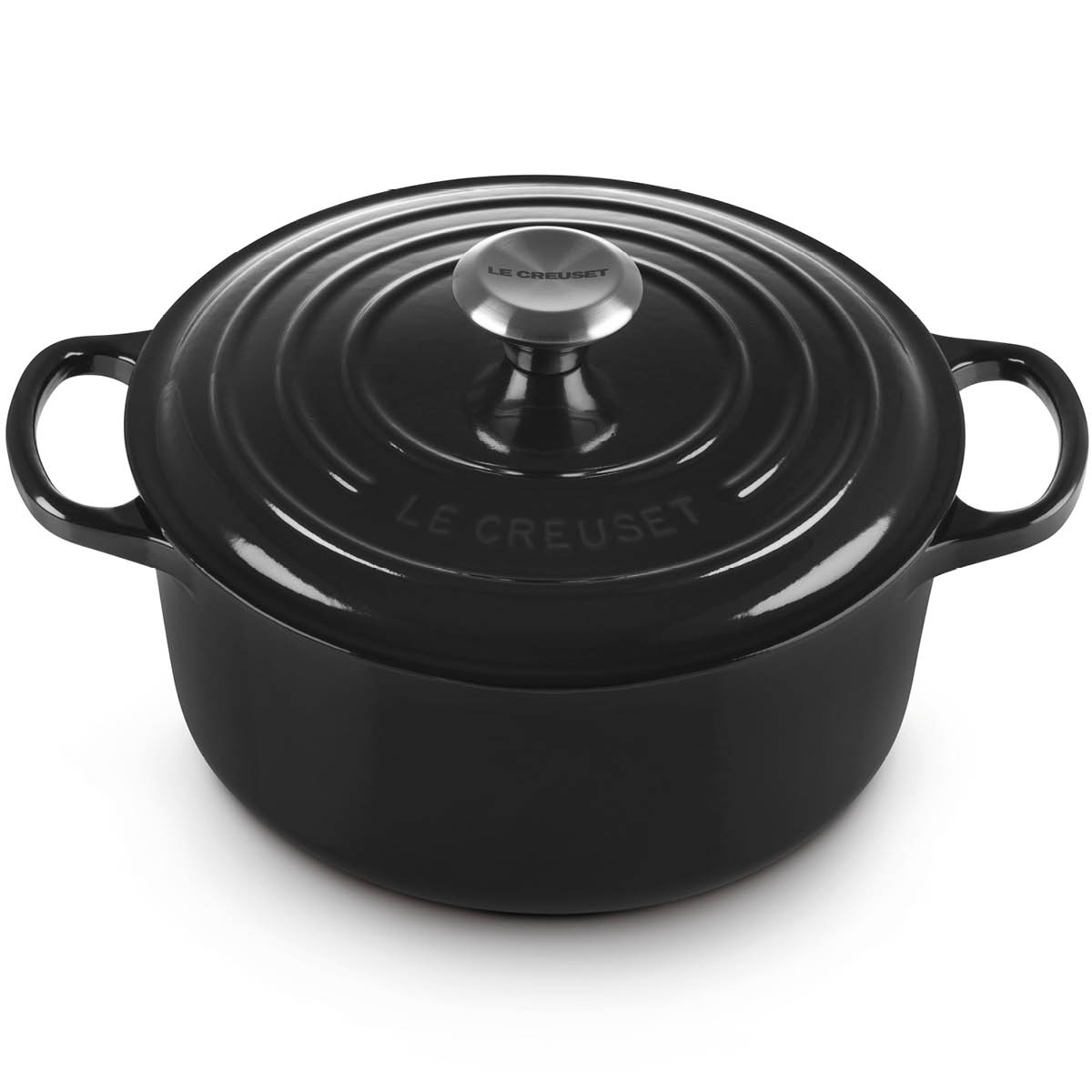 Le Creuset – Signature Gjutjärnsgryta rund 24 cm 4,2 L black blank