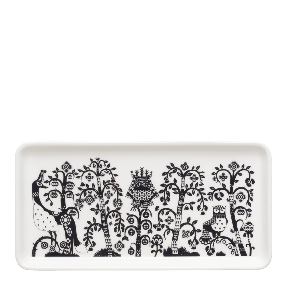 iittala – Taika tallrik rektangel 12×24 cm svart