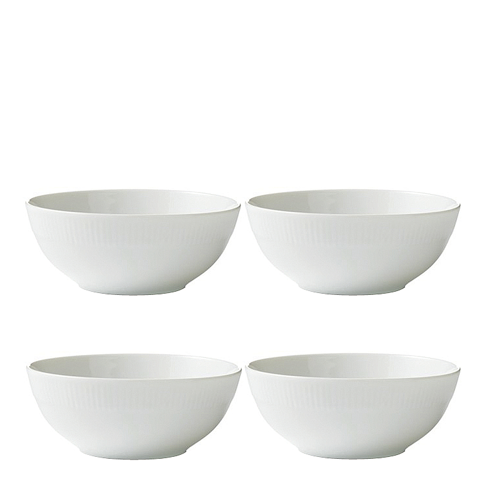 Aida - Relief Skål 14 cm 4-pack Vit