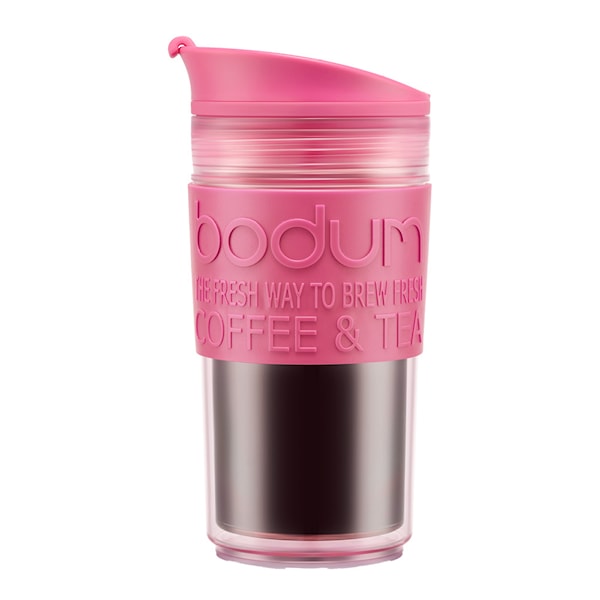 Travel Mug resebägare 35 cl dubbelvägg rosa