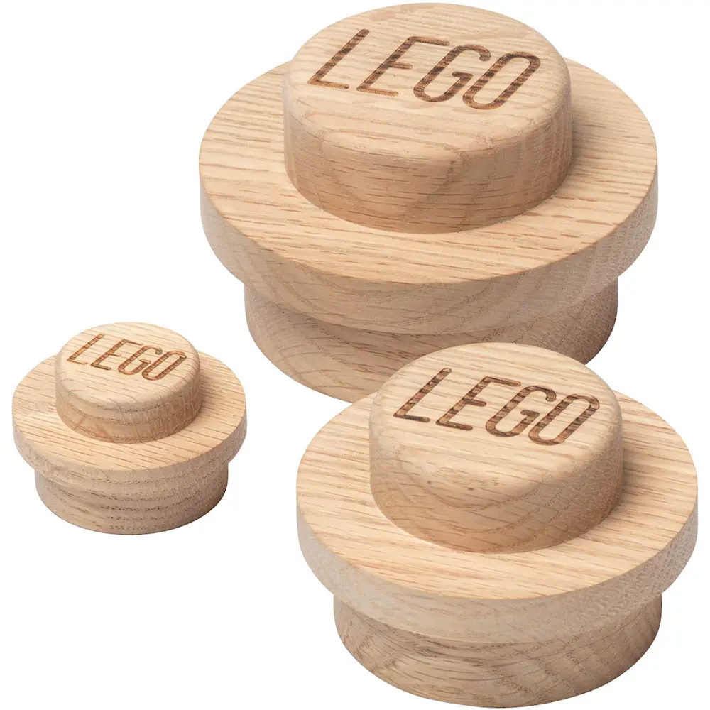 Wooden collection LEGO® 1x1 knagger 3 stk såpet eik