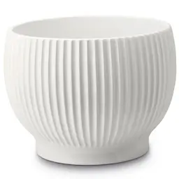 Knabstrup Keramik Knabstrup Kukkaruukku uritettu 14,5 cm Valkoinen