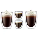 Pavina Kaffeglas dubbelväggad 8 cl + 35 cl 4-pack Klar