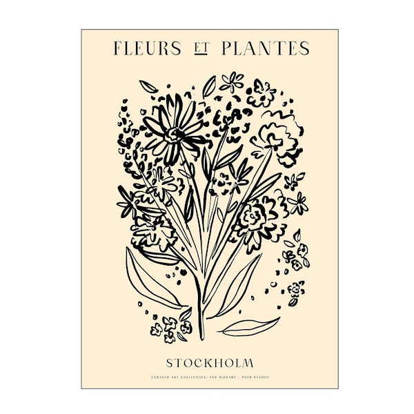 PSTR Studio poster 50x70 cm zoe fleurs et plantes bouquet stockholm