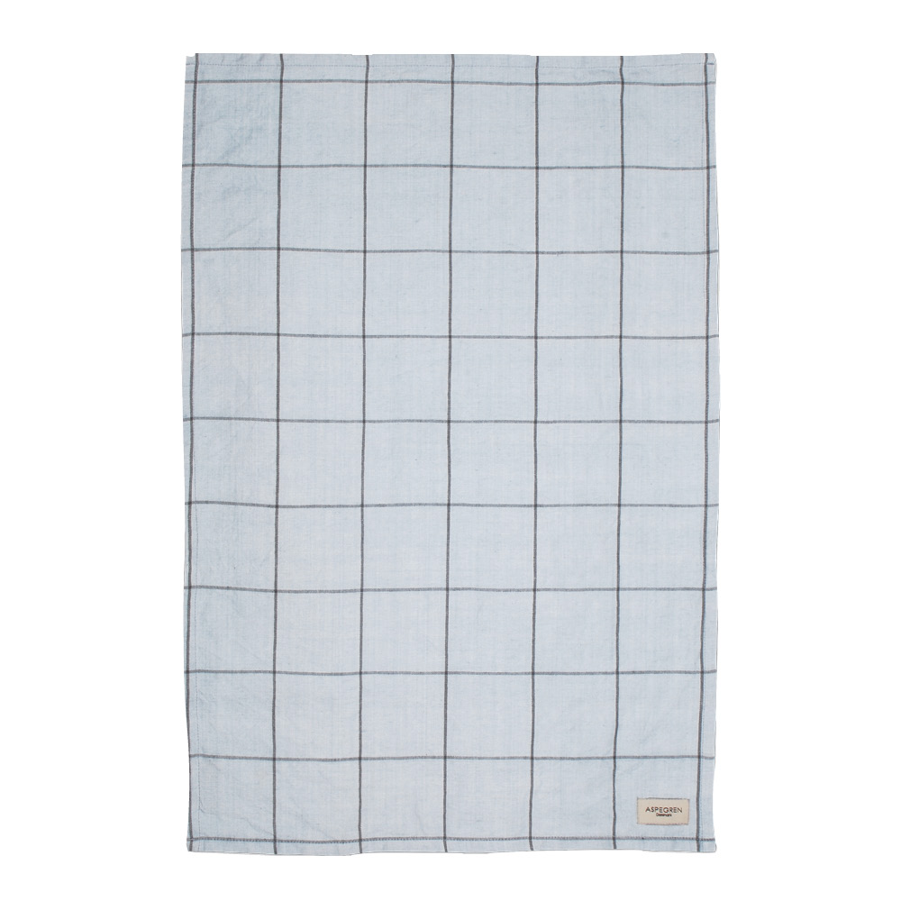 Aspegren – Squares kökshandduk 50×70 cm pearl and blue