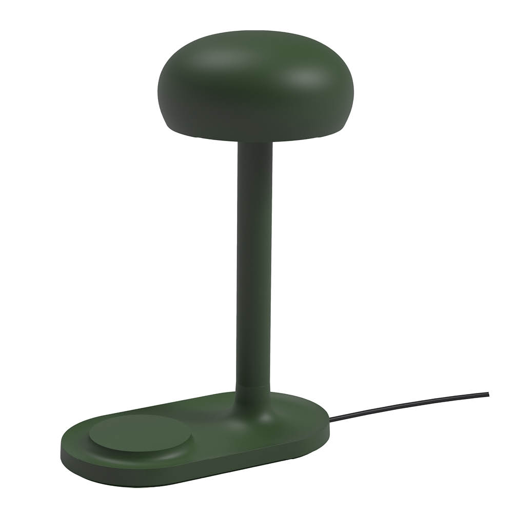 Eva Solo – Emendo lampa med trådlös Qi-laddare 29 cm emerald