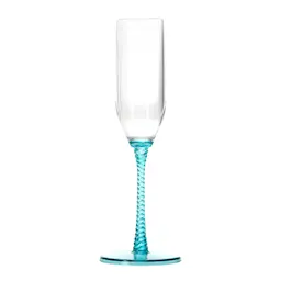 Stiernholm Eden Champagneglas 15 cl Blå Spiral/Turkos