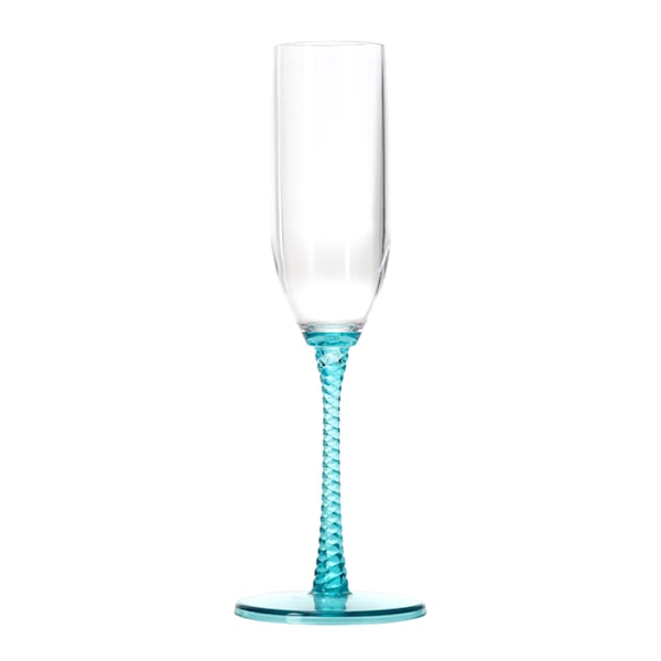 Eden Champagneglas 15 cl Blå Spiral/Turkos