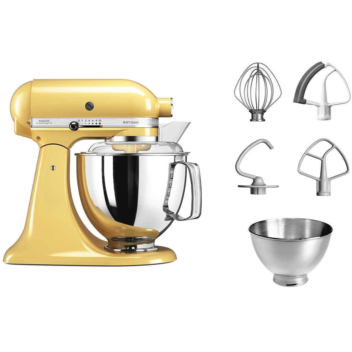 KitchenAid – KitchenAid Artisan Köksmaskin 4,8 + 3 L Gul