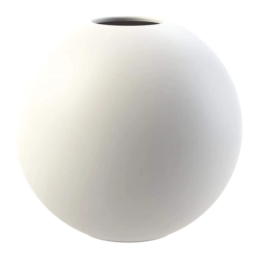 Ball vase 8 cm hvit