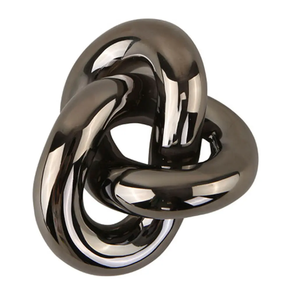 Knot table skulptur 6x11,5x9 cm mørk sølv