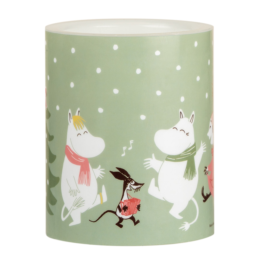 Produktfoto för Muurla Mumin blockljus LED 12,5 cm Festive spirits