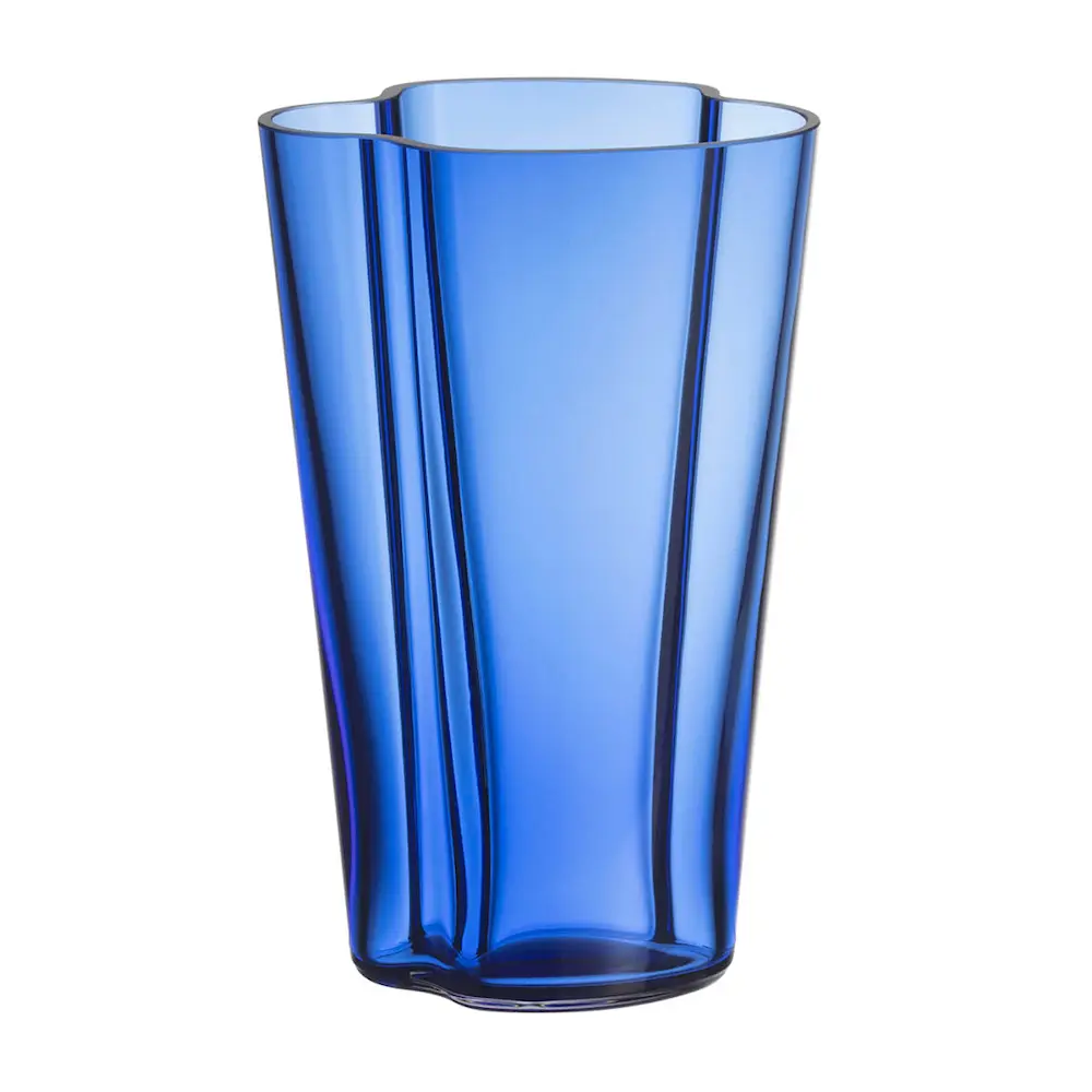 Alvar Aalto vase 22 cm ultramarinblå