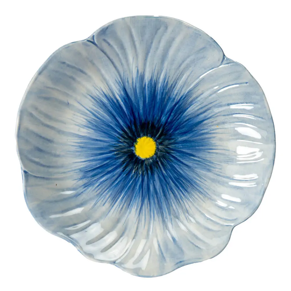Poppy asjett 21 cm blå