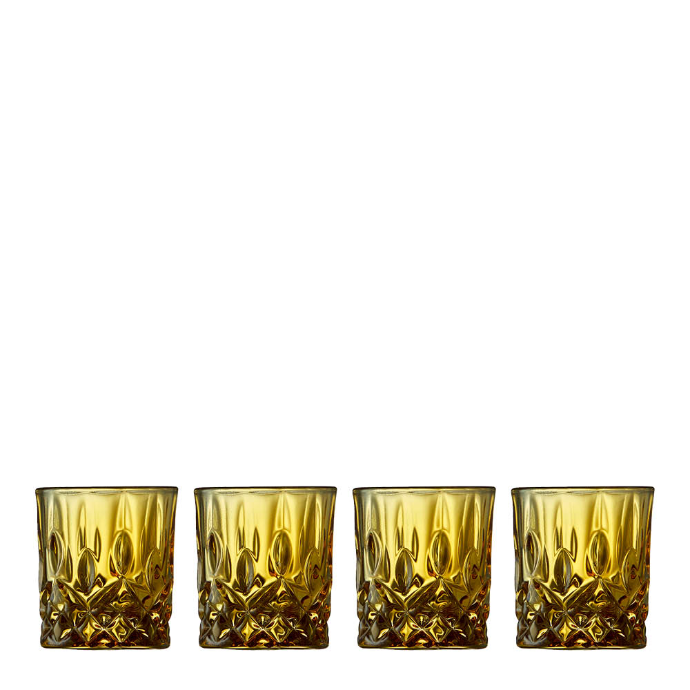 Lyngby Glas – Sorrento Shotglas 4 cl 4-pack Amber