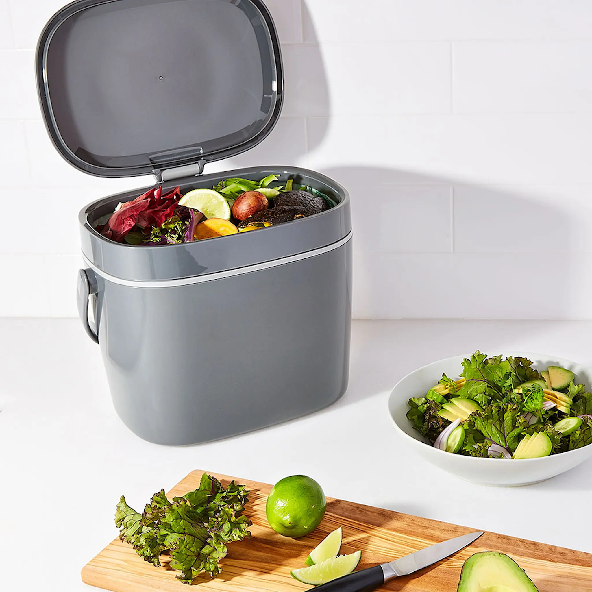 Oxo Kompostbeholder 6,6L grå