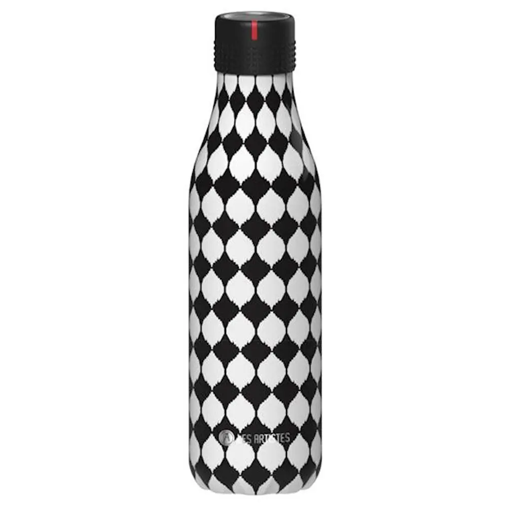 Bottle Up Design termoflaske 0,5L svart/hvit/rutete