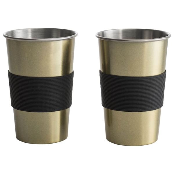 Stålmugg 2-pack guld