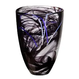 Kosta Boda Contrast vase 20 cm svart
