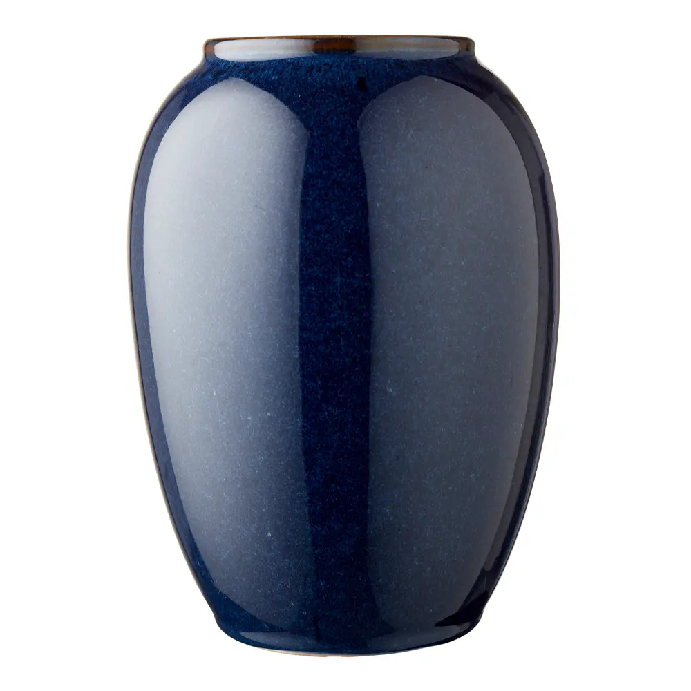 Keramikkvase 20 cm mørkeblå