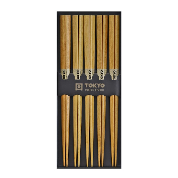 Ätpinnar gåvoset 5-pack wood