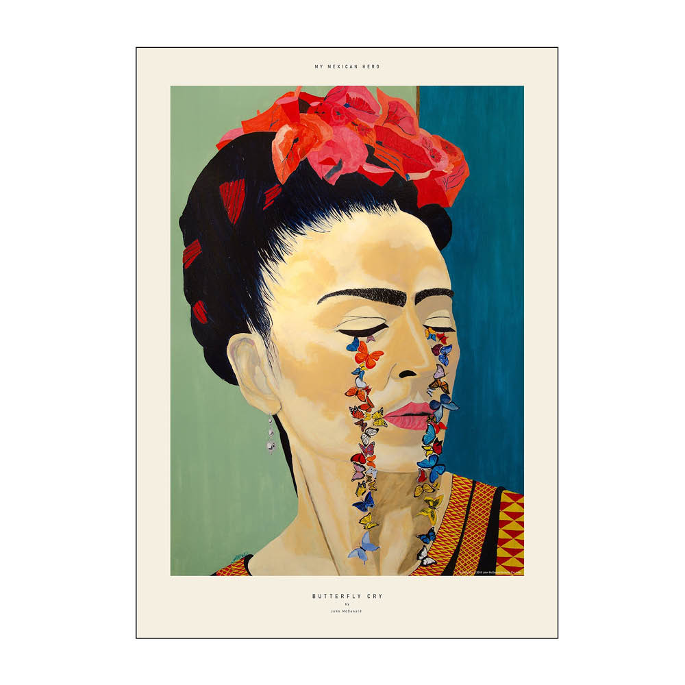 Läs mer om Poster & Frame - PSTR Studio poster 50x70 cm my mexican hero butterfly cry by john mcdonald