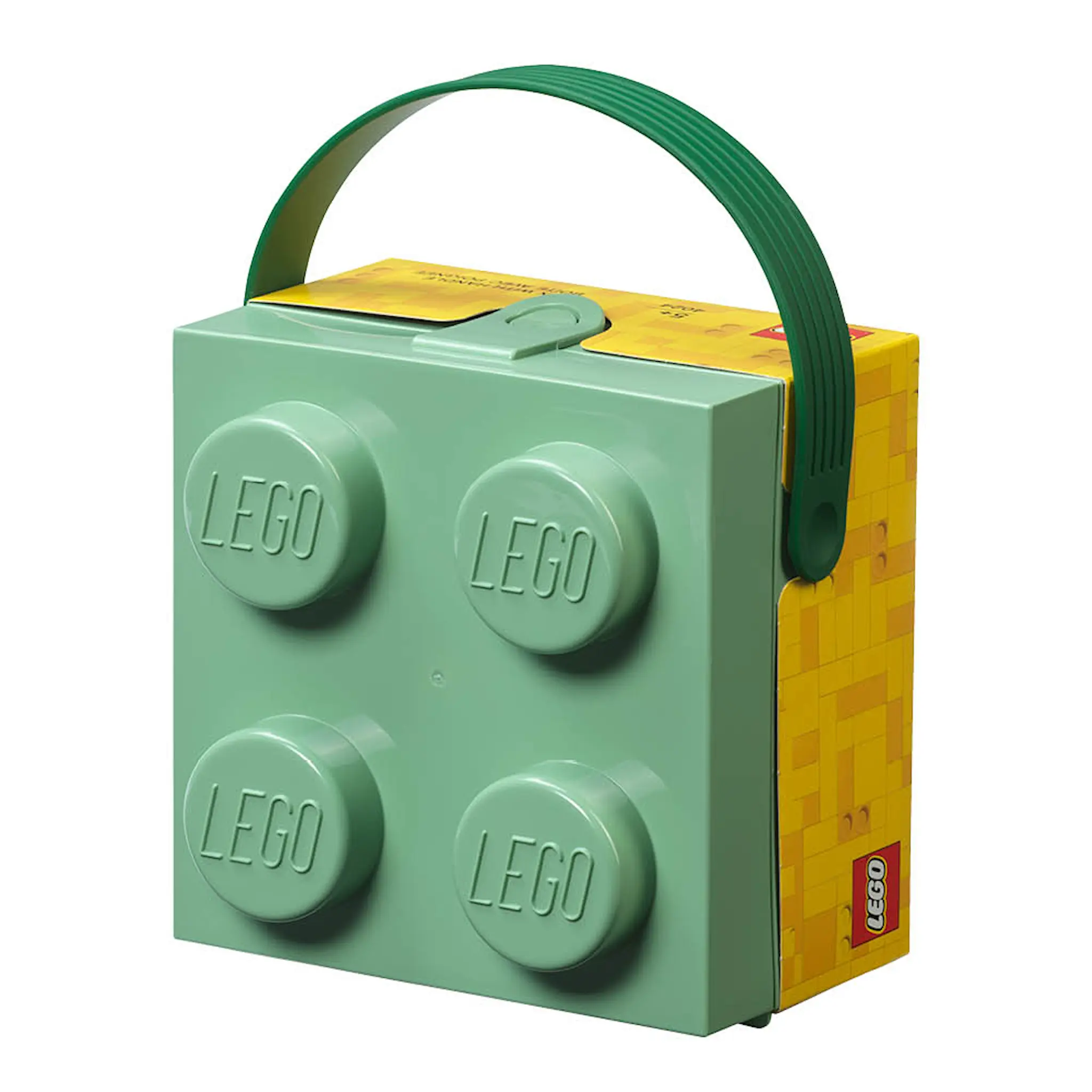 Lego Låda med Handtag Ljusgrön
