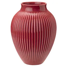 Knabstrup Keramik Knabstrup Maljakko uritettu 27 cm Bordeaux