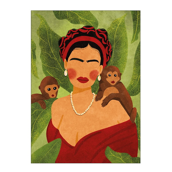 Raissa Oltmanns poster 30x40 cm frida and monkeys