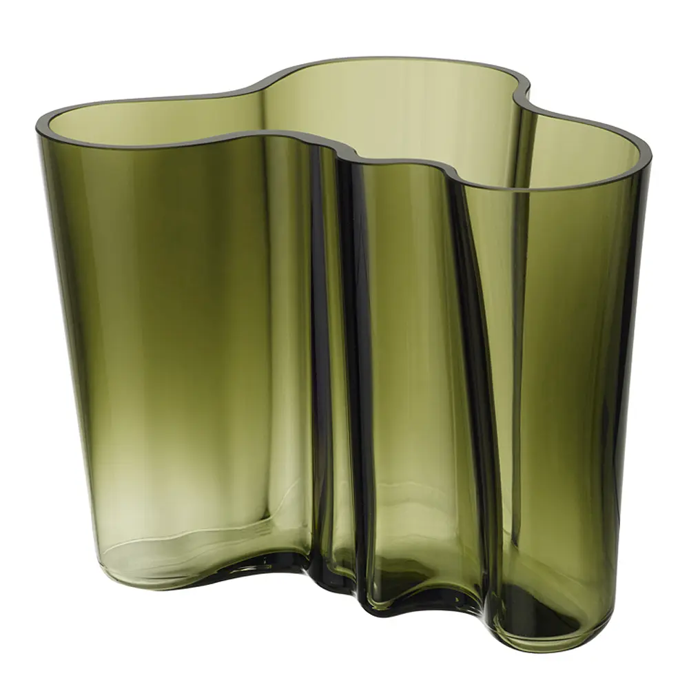 Alvar Aalto vase 16 cm mosegrønn
