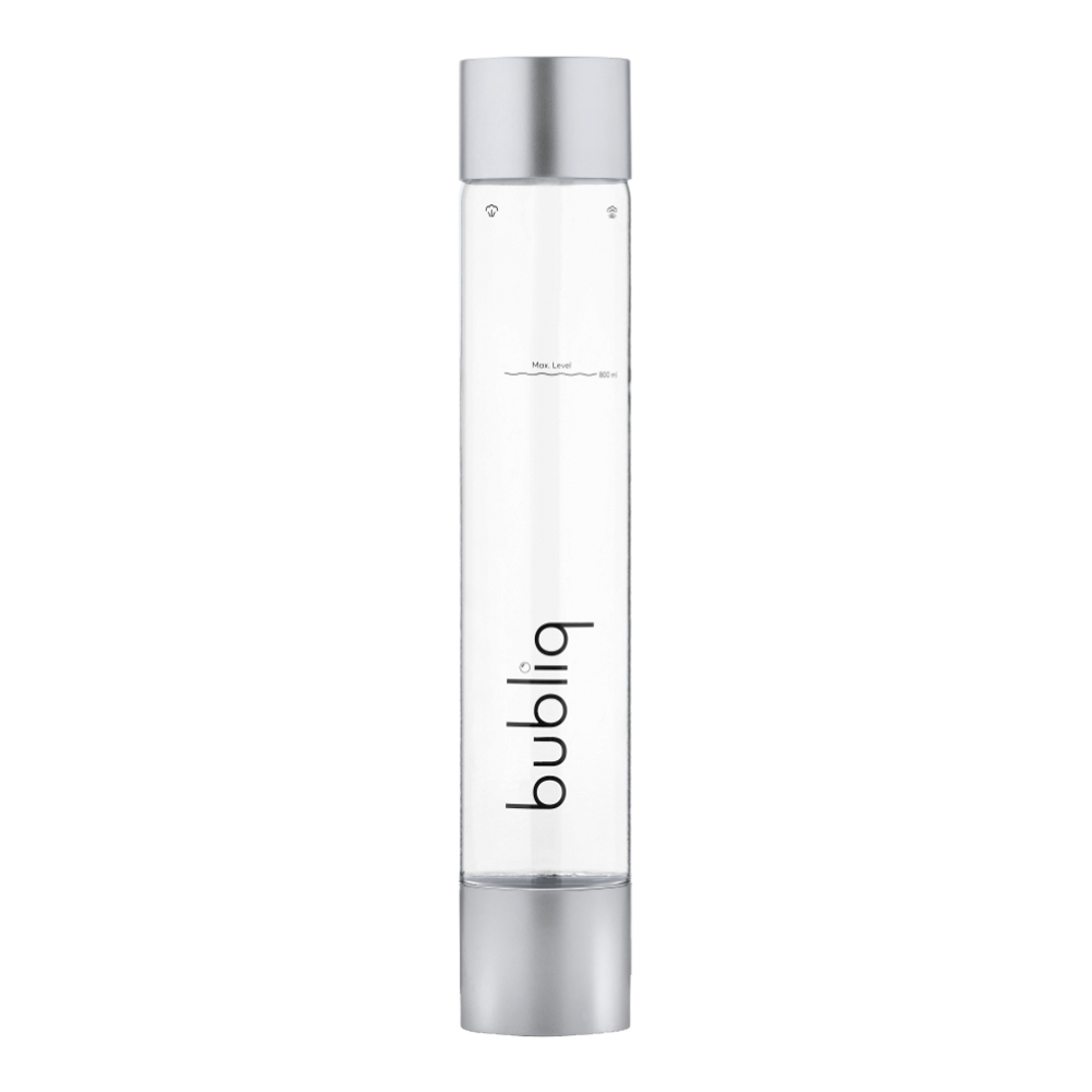 Bubliq - Flaska till Kolsyremaskin 0,8 L Silvergrå
