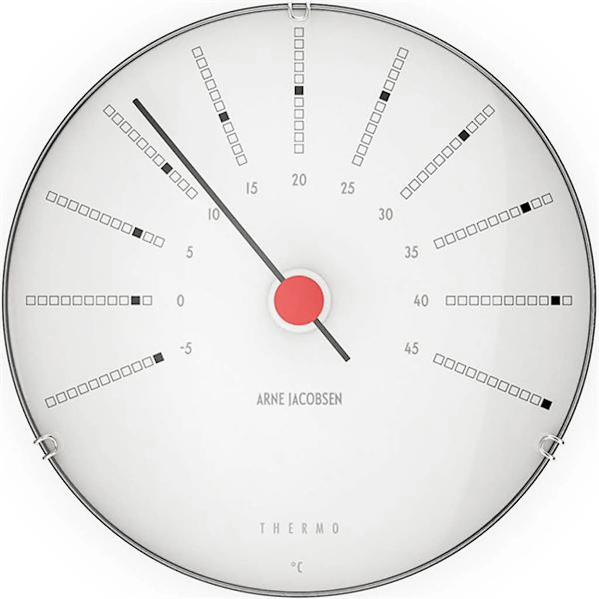 Arne Jacobsen Bankers Termometer 12 cm Vit