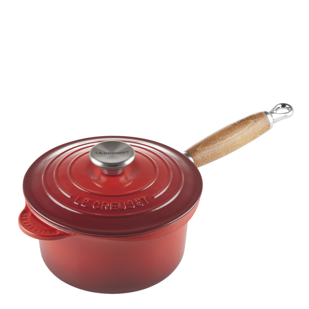 Le Creuset – Signature Kastrull Trähandtag 1,8 L Cerise