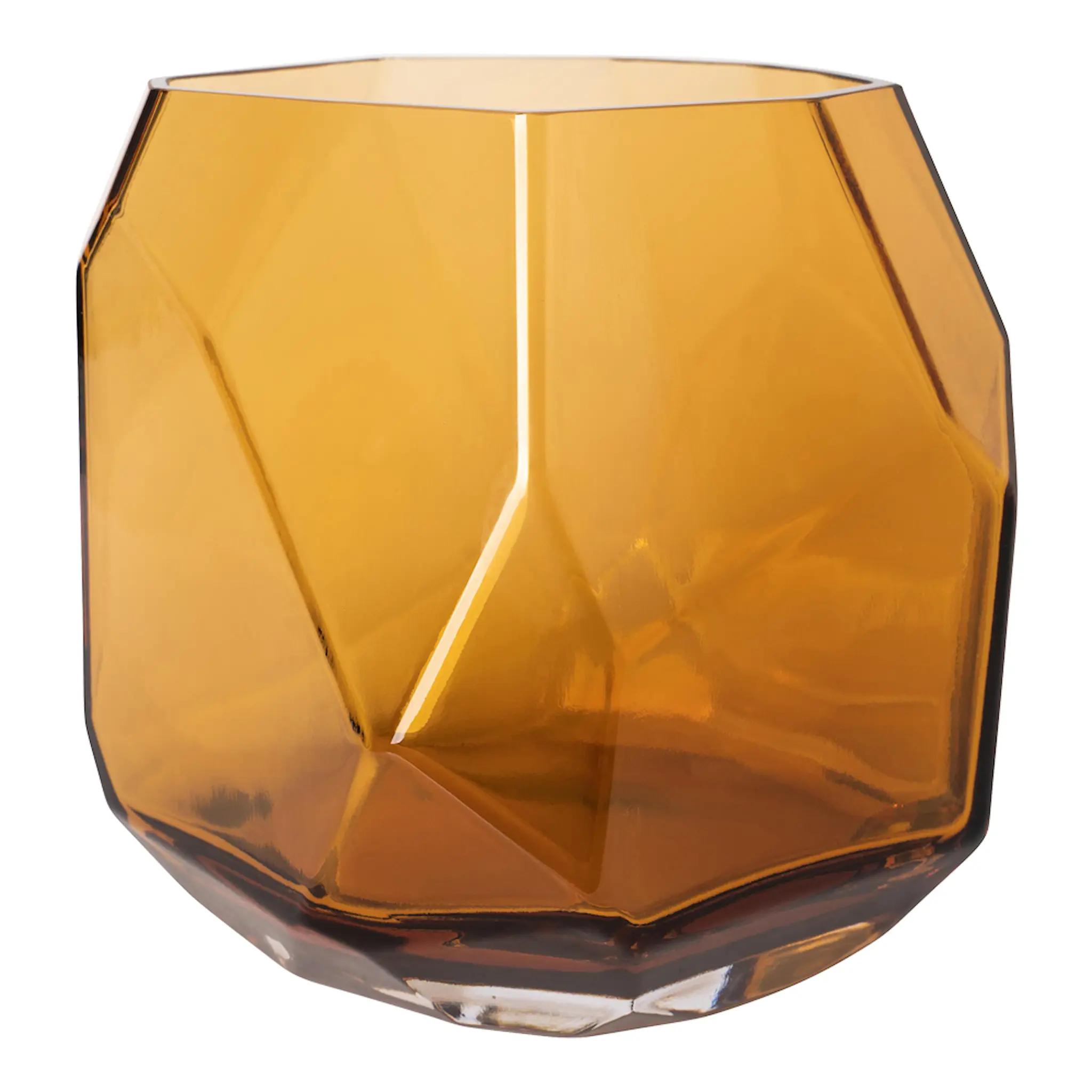 Magnor Iglo Kynttilälyhty / Maljakko 15 cm Warm Cognac