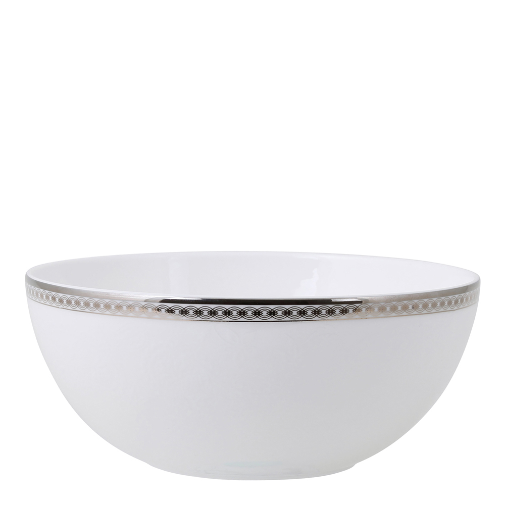 Royal Porcelain – Silver Paisley Dessertskål 12,6 cm Vit