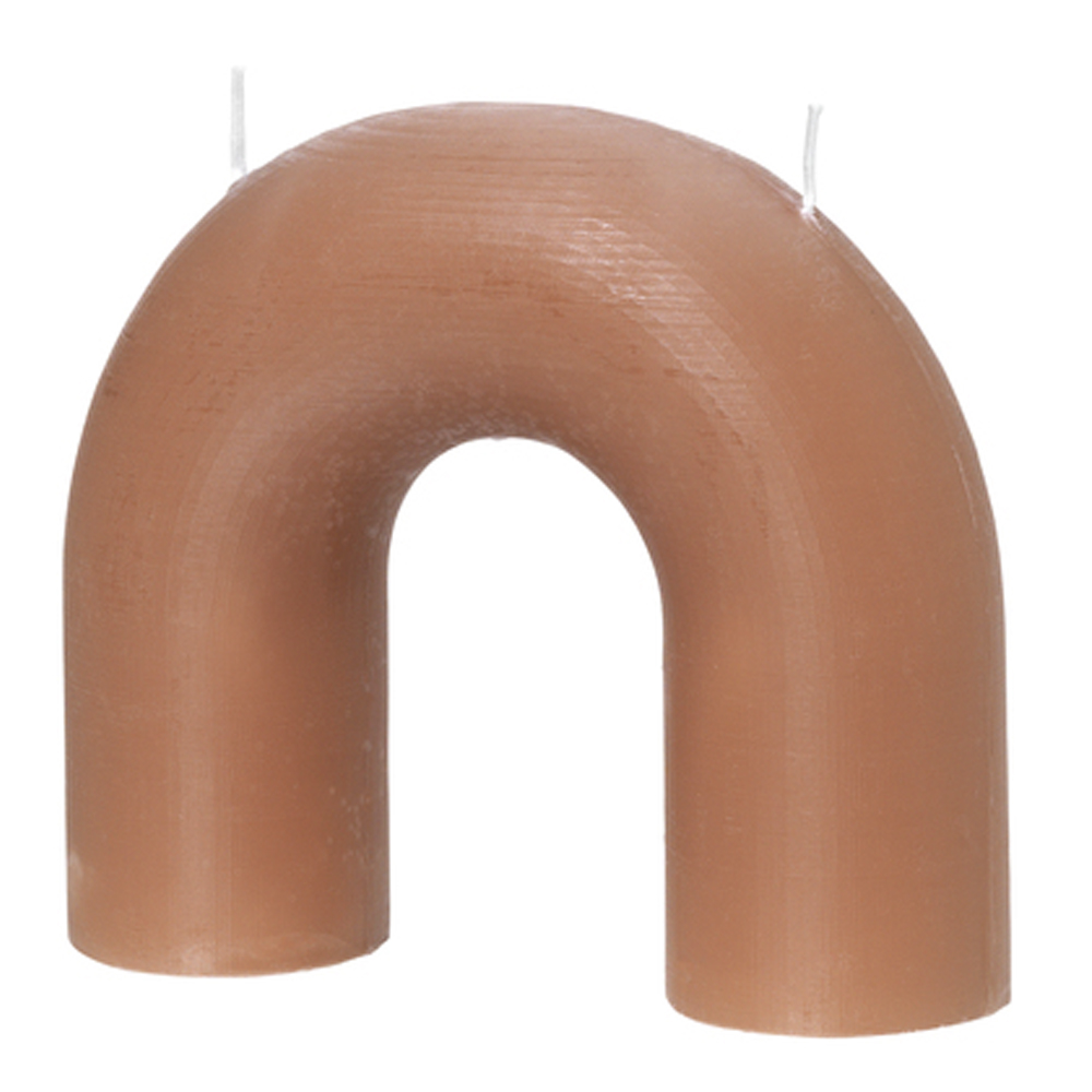 Broste Copenhagen - Bend Ljus 14,5 cm Tan