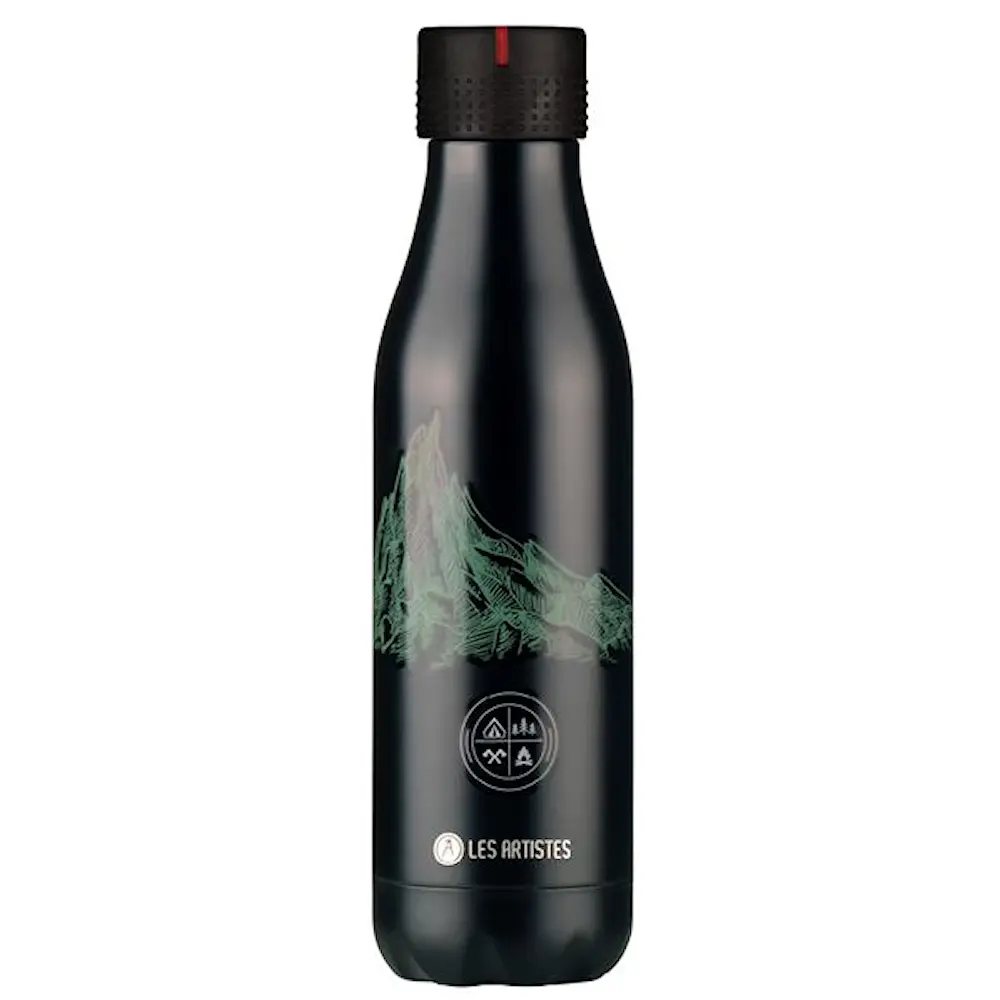 Bottle Up Design Design termoflaske 0,5L svart/grønn