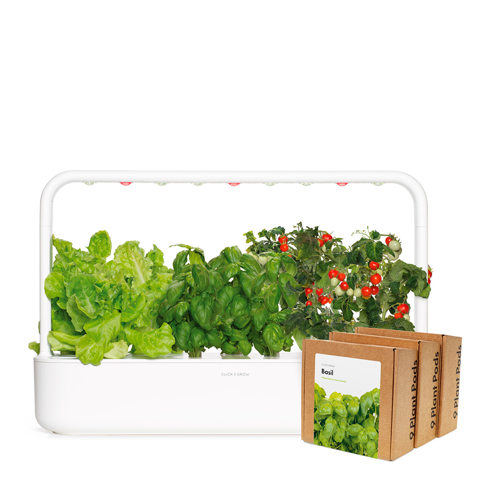 Click & Grow - Smart Garden 9 Pro Aloituspakkaus Valkoinen