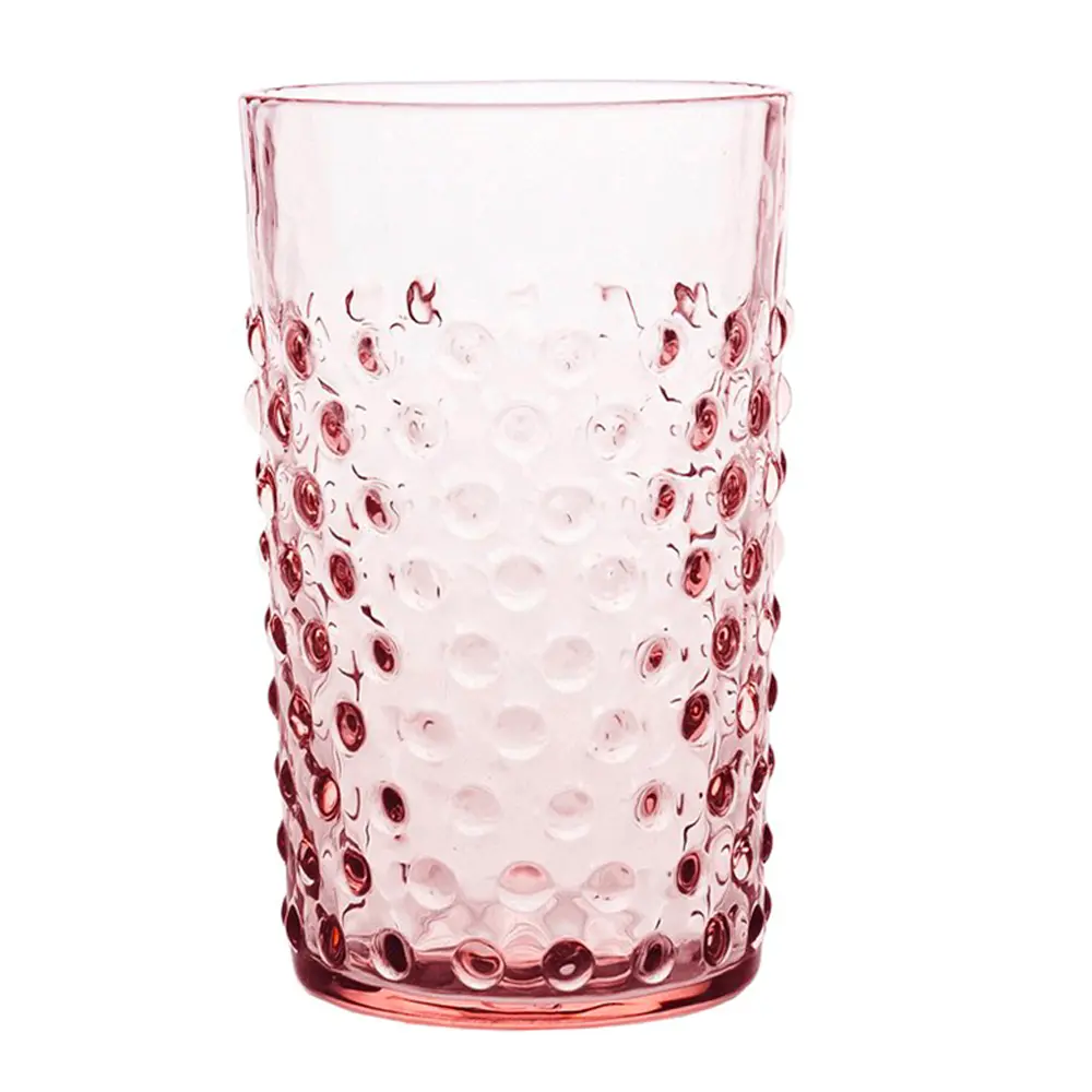 Hobnail glass 20 cl rosaline