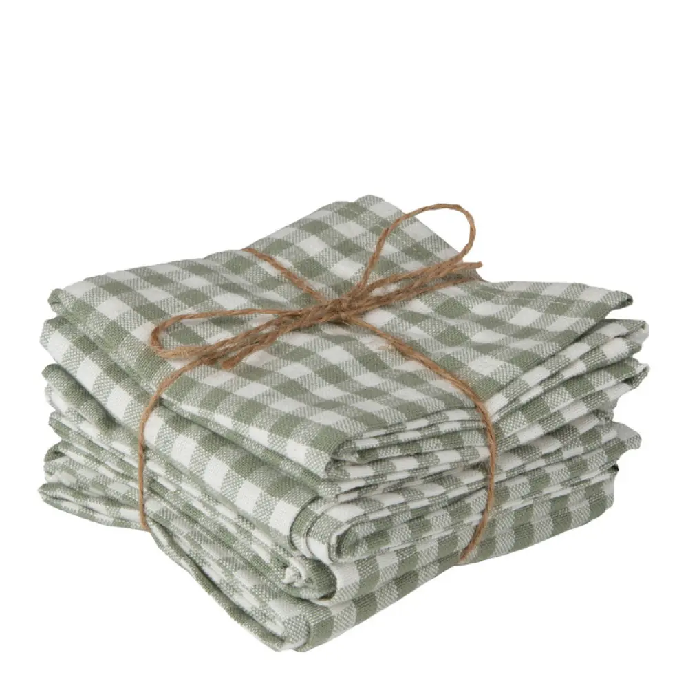 Noor serviett 45x45 cm 4 stk grønn/hvit