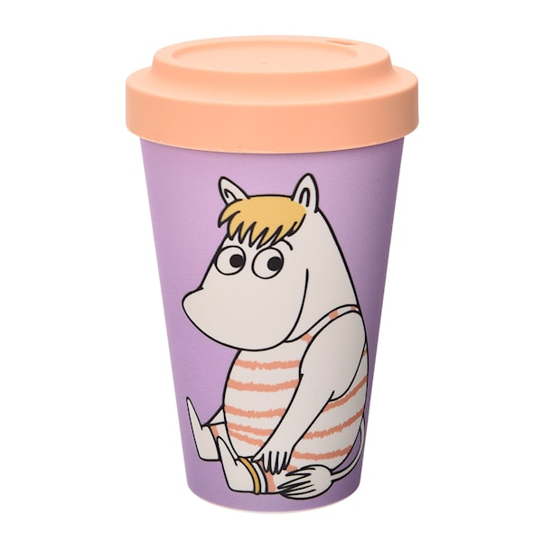 Mumin take away mugg 45 cl Snorkfröken i randig baddräkt lila