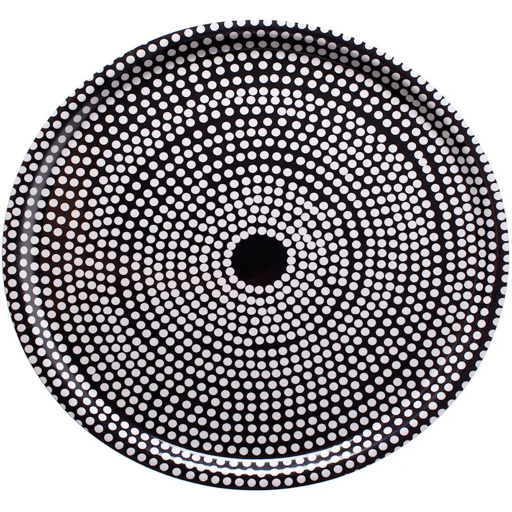 Round Fokus brett 46 cm svart/hvit