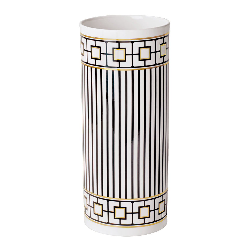 Läs mer om Villeroy & Boch - MetroChic Gifts vas 30,5 cm vit/svart/guld