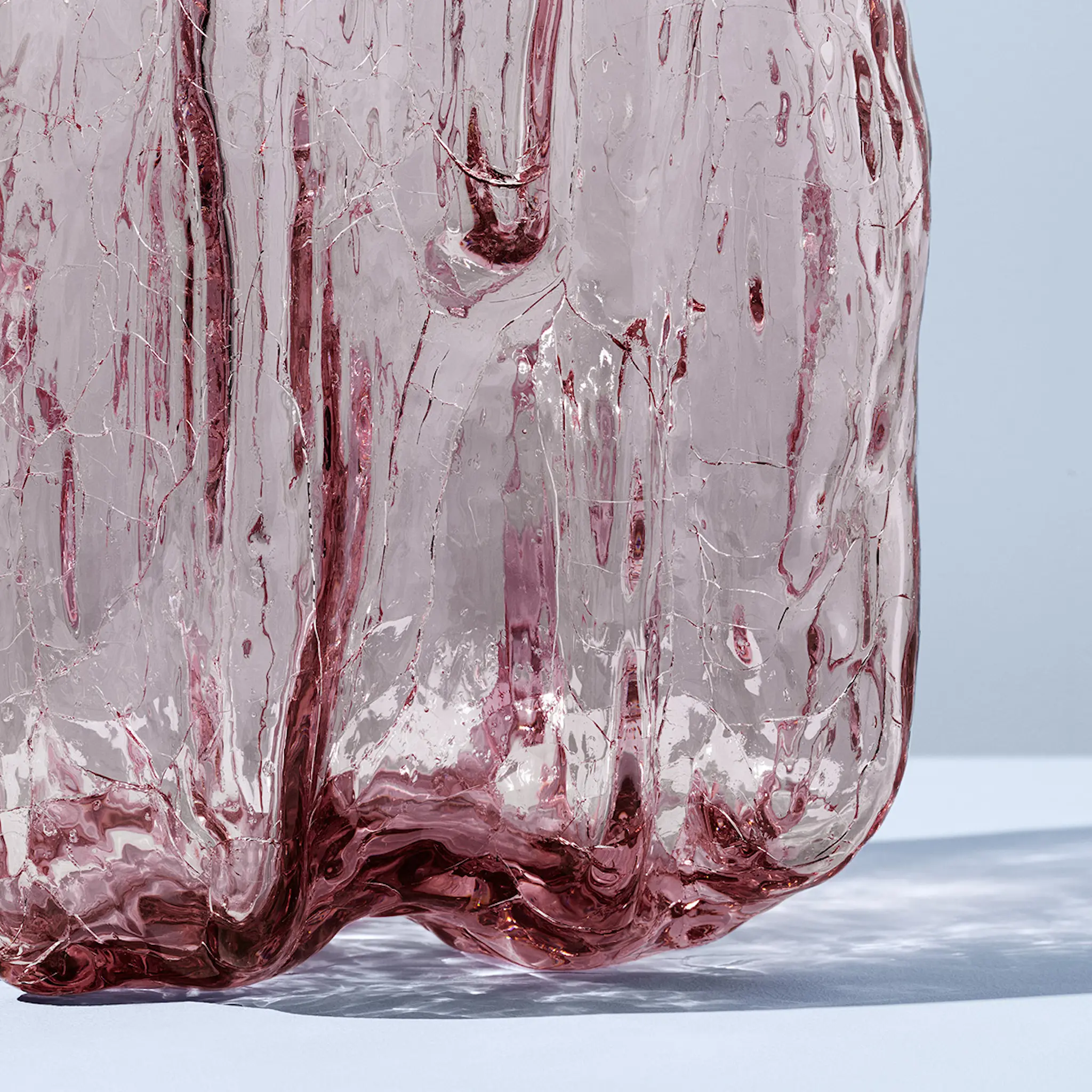 Kosta Boda Crackle vase 28 cm rosa