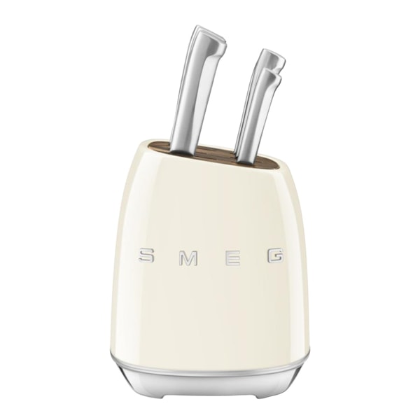 Smeg knivblock med 6 knivar KBSF02 creme