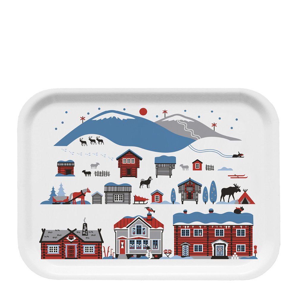 Citronelles – Scandinavian Mountains frukostbricka 27×20 cm winter mountains