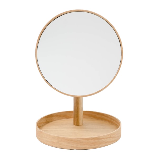 Magnify Mirror Bordsspegel med bricka 25 cm Ek